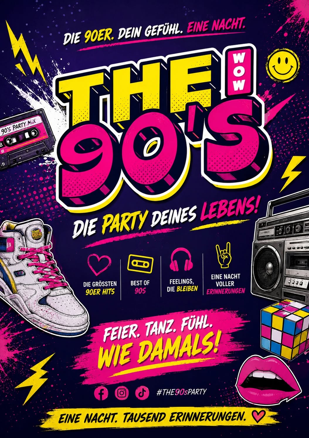 90er Party am 11. September im Club Atlanta Wiesloch